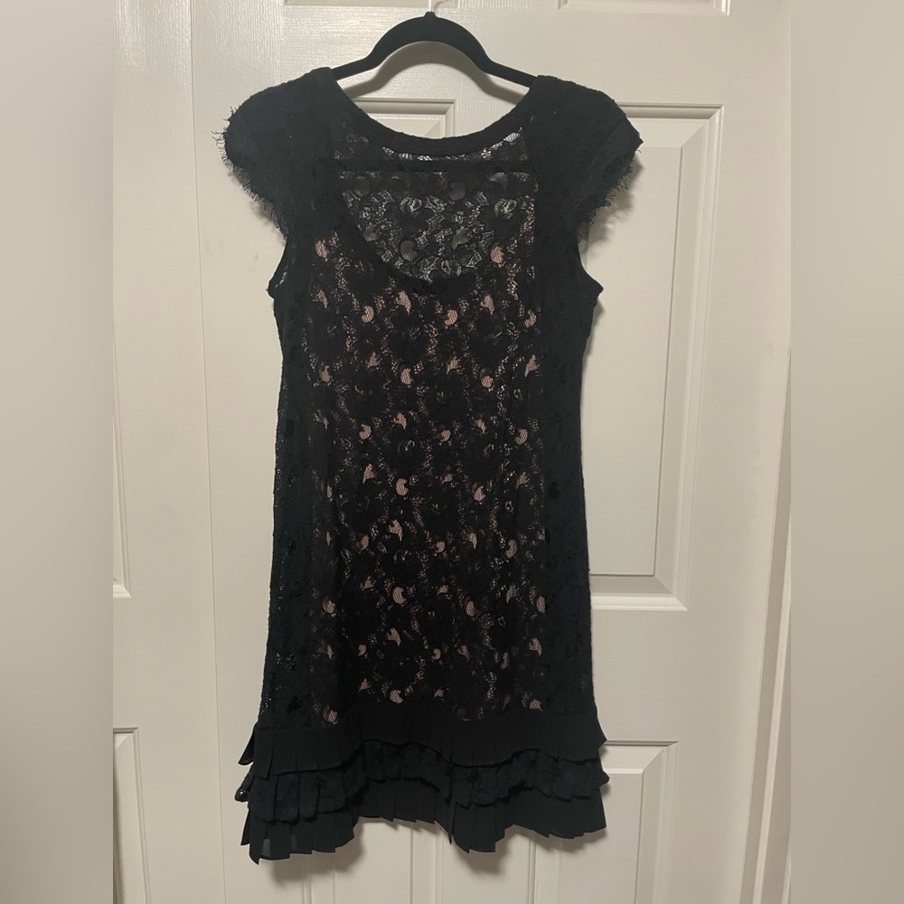 Jessica Simpson Black Lace Mini Dress